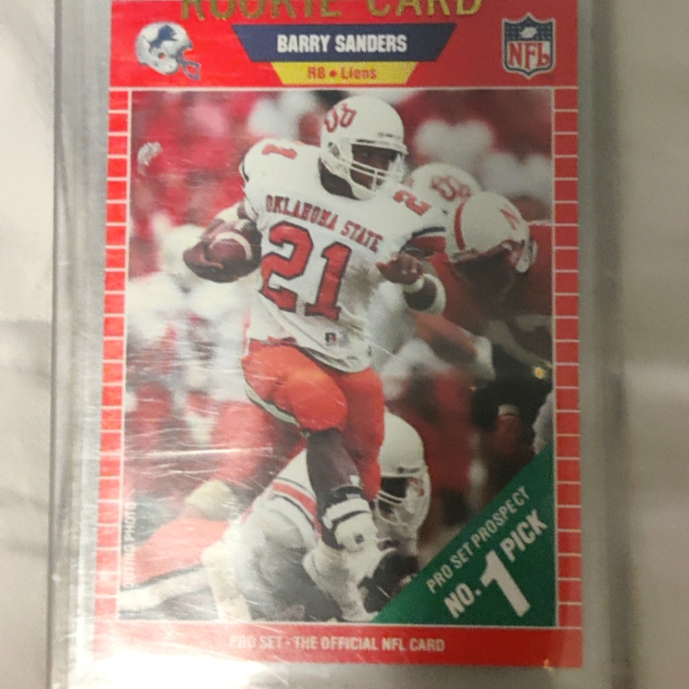 Barry Sanders Football Rookie Card